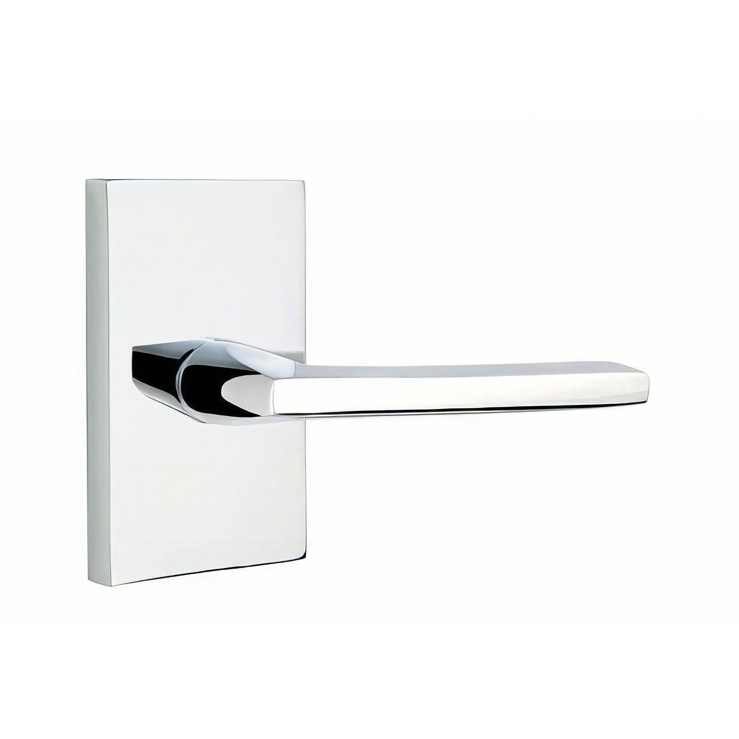 Emtek 5212HLOUSRH Helios Lever Right Hand 2-3/8" Backset Privacy With Modern Rectangular Rose