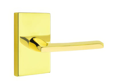 Emtek 5212HLOUSRH Helios Lever Right Hand 2-3/8" Backset Privacy With Modern Rectangular Rose.