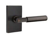 Emtek 5212MYLUSRH Myles Lever Right Hand 2-3/8" Backset Privacy With Modern Rectangular Rose