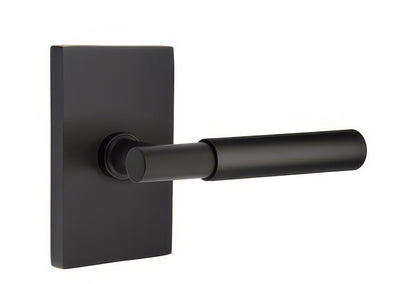 Emtek 5212MYLUSRH Myles Lever Right Hand 2-3/8" Backset Privacy With Modern Rectangular Rose.