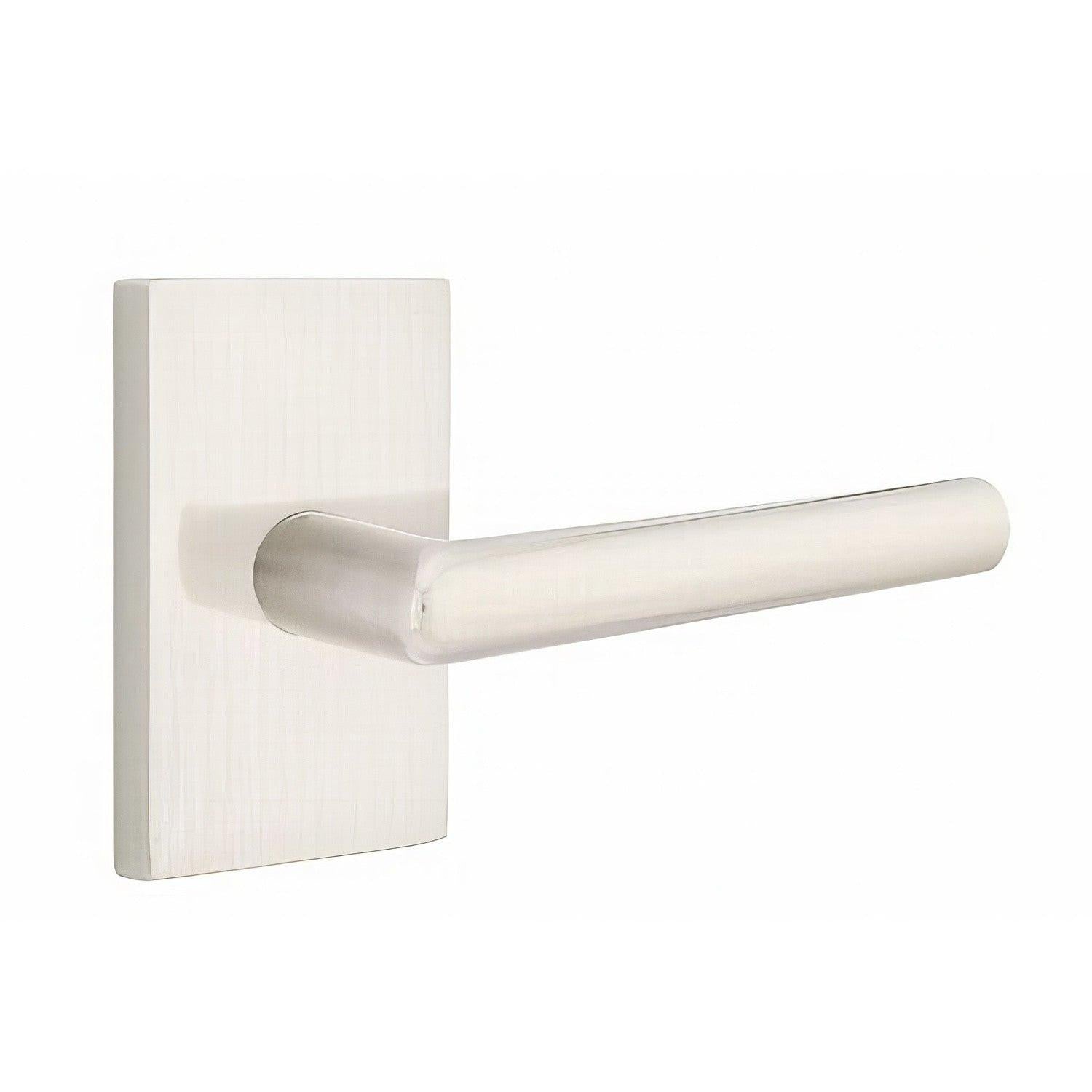 Emtek 5212STUUSLH Stuttgart Lever Left Hand 2-3/8" Backset Privacy With Modern Rectangular Rose