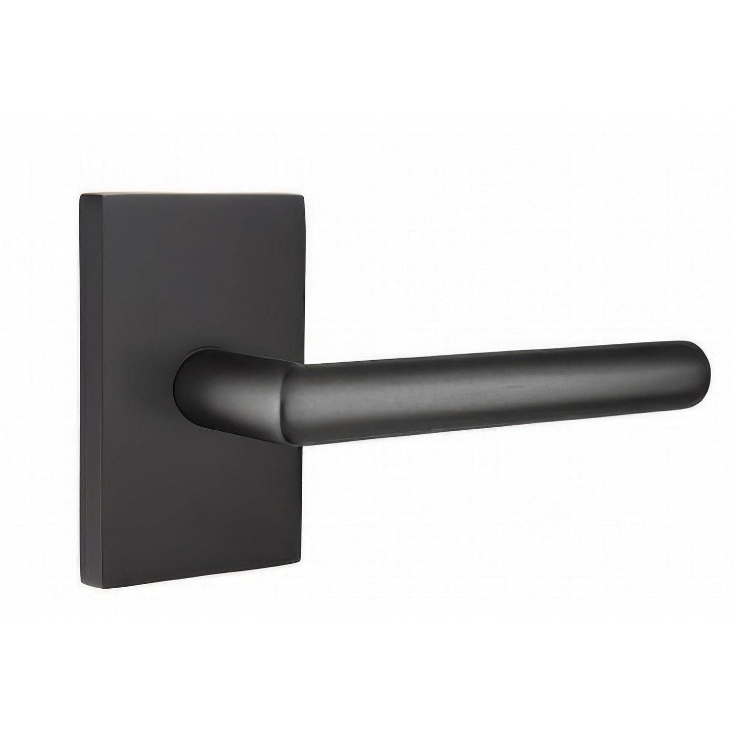 Emtek 5212STUUSRH Stuttgart Lever Right Hand 2-3/8" Backset Privacy With Modern Rectangular Rose