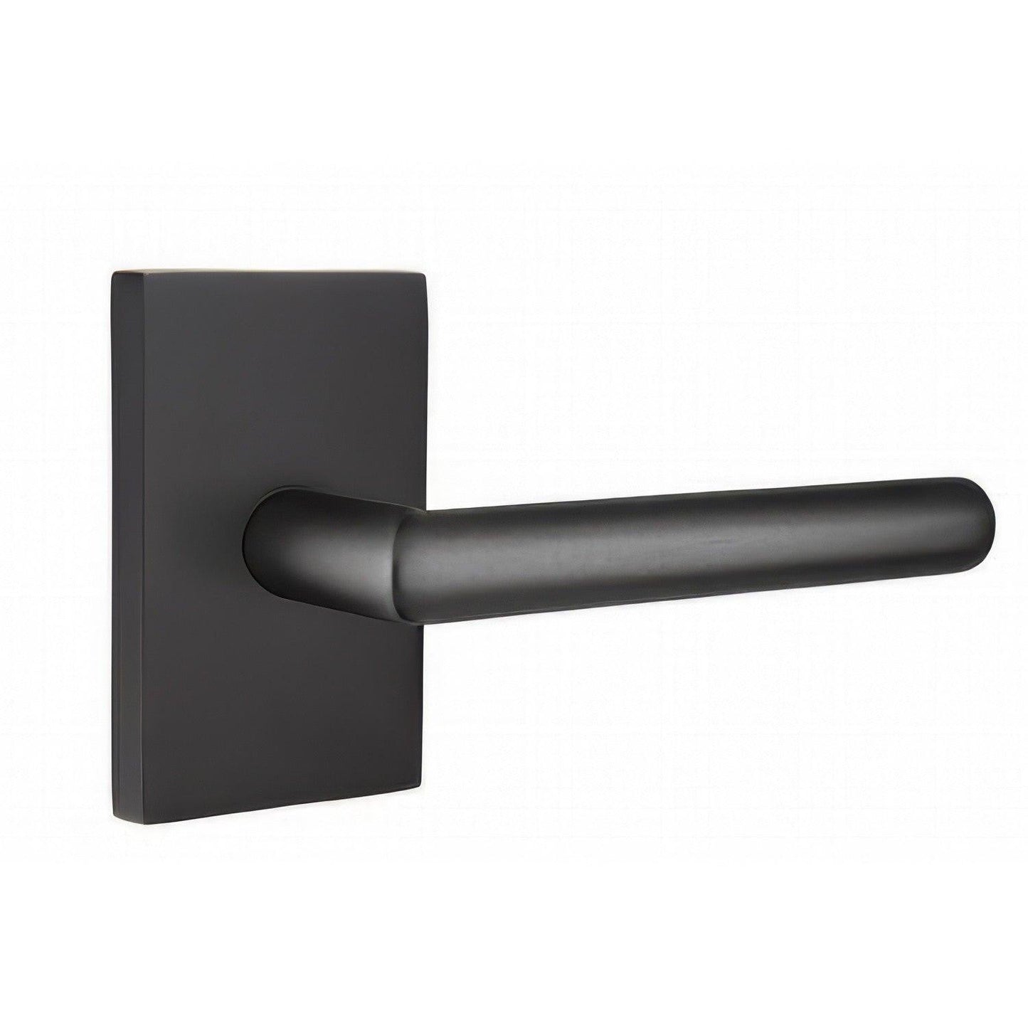 Emtek 5212STUUSRH Stuttgart Lever Right Hand 2-3/8" Backset Privacy With Modern Rectangular Rose