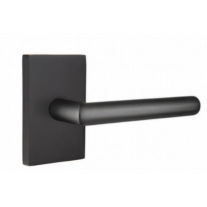 Emtek 5212STUUSRH Stuttgart Lever Right Hand 2-3/8" Backset Privacy With Modern Rectangular Rose