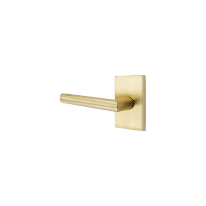 Emtek 5212STUUSLH Stuttgart Lever Left Hand 2-3/8" Backset Privacy With Modern Rectangular Rose