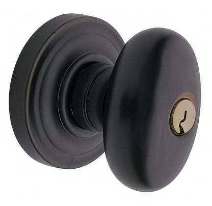 Baldwin 5225.ENTR Egg Style Keyed Knobset