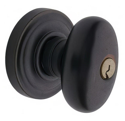 Baldwin 5225.ENTR Egg Style Keyed Knobset.