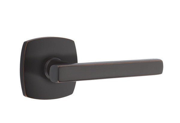 Emtek 5306FRLUS Freestone Dummy Door Lever Pair with Urban Modern Rose