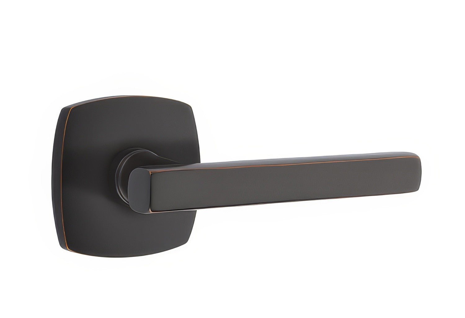 Emtek 5316FRLUSRH Freestone Lever Right Hand 2-3/8" Backset Passage with Urban Modern Rose