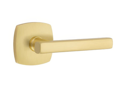 Emtek 5316FRLUSLH Freestone Lever Left Hand 2-3/8" Backset Passage with Urban Modern Rose