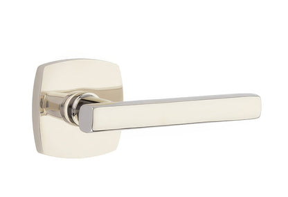 Emtek 5326FRLUSRH Freestone Lever Right Hand 2-3/8" Backset Privacy with Urban Modern Rose