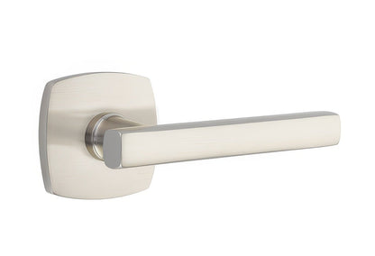 Emtek 5326FRLUSRH Freestone Lever Right Hand 2-3/8" Backset Privacy with Urban Modern Rose