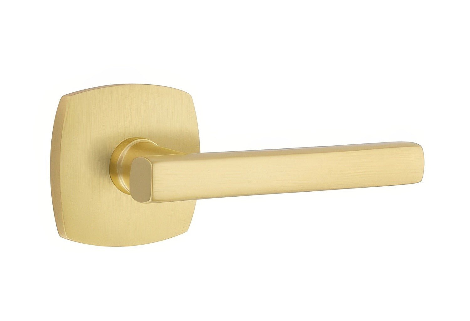 Emtek 5326FRLUSRH Freestone Lever Right Hand 2-3/8" Backset Privacy with Urban Modern Rose