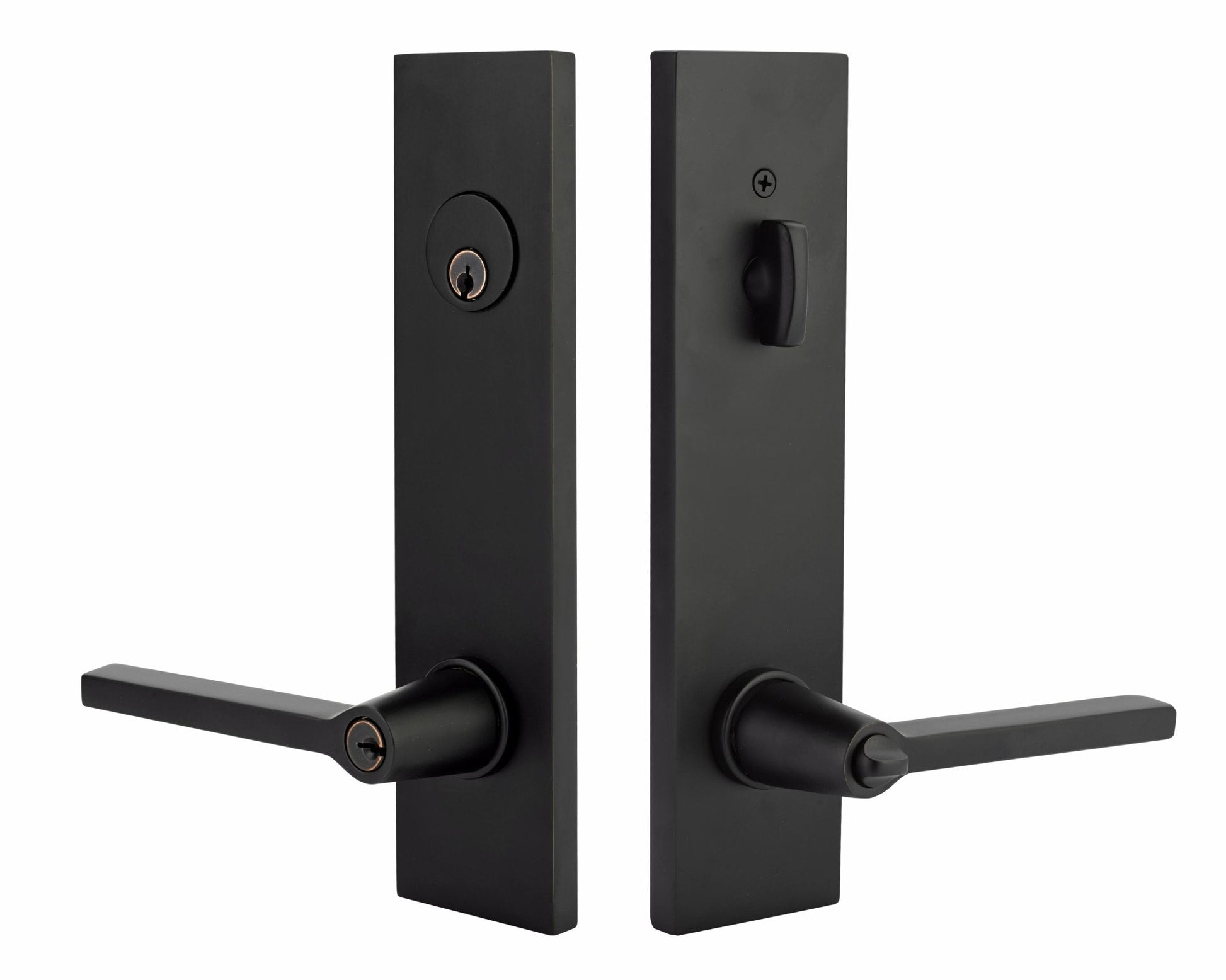 Emtek 5362HLOUS Helios Lever Modern Rectangular Two Point Dummy Lock