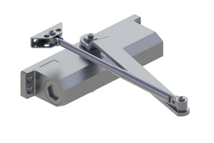 Hager 5400MLT25ALMBCK Sizes 2-5 Grade 2 Multi Mount Door Closer with Back Check Aluminum Finish.