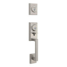 Kwikset CP553PRHXHFLSQT-15S Clear Pack Peralta Single Cylinder 2 Point Handleset with Halifax Lever and Square Rose Interior Trim SmartKey with 4AL Latch and RCS Strike Satin Nickel Finish.