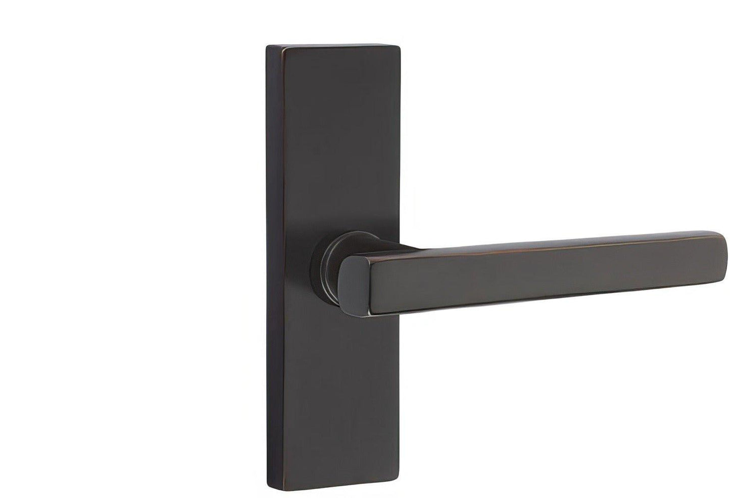 Emtek 5607FRLUSLH Freestone Lever Left Hand Thumbturn Privacy Stretto Narrow Trim Lockset