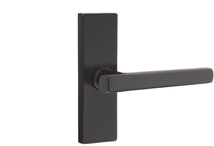 Emtek 5607FRLUSRH Freestone Lever Right Hand Thumbturn Privacy Stretto Narrow Trim Lockset