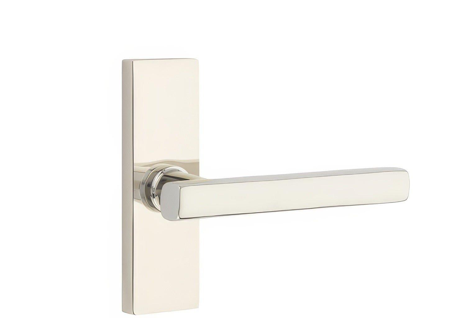 Emtek 5607FRLUSLH Freestone Lever Left Hand Thumbturn Privacy Stretto Narrow Trim Lockset