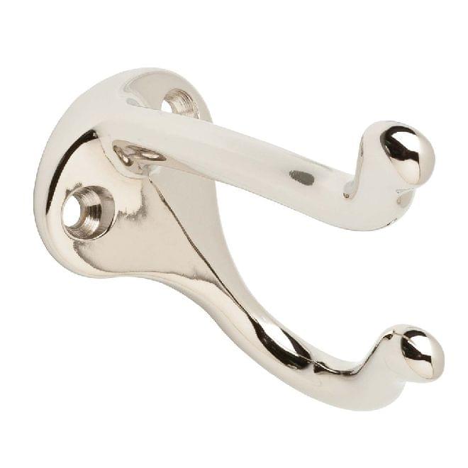 Ives 571A14 Aluminum Coat and Hat Hook Bright Nickel Finish.