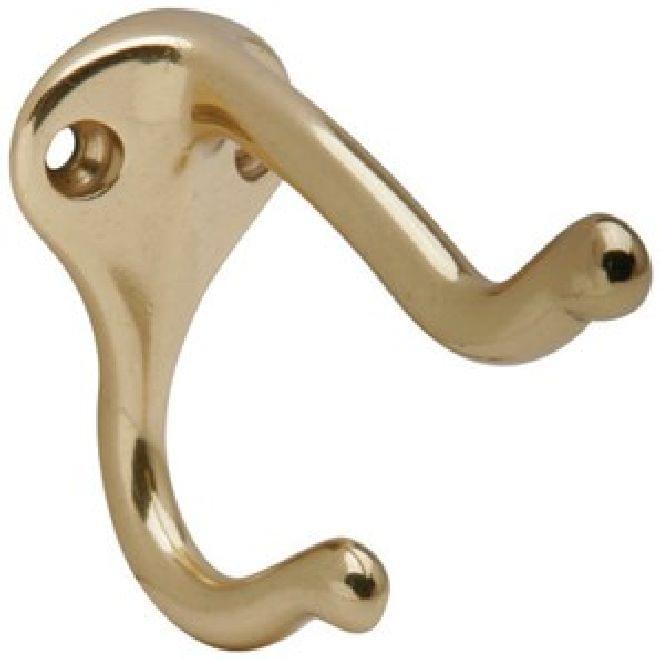 Ives 571A3 Aluminum Coat and Hat Hook Bright Brass Finish.