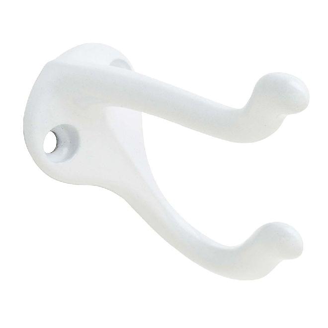 Ives 571AW Aluminum Coat and Hat Hook White Finish.