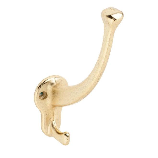 Ives 575A3 Aluminum Coat and Hat Hook Bright Brass Finish.