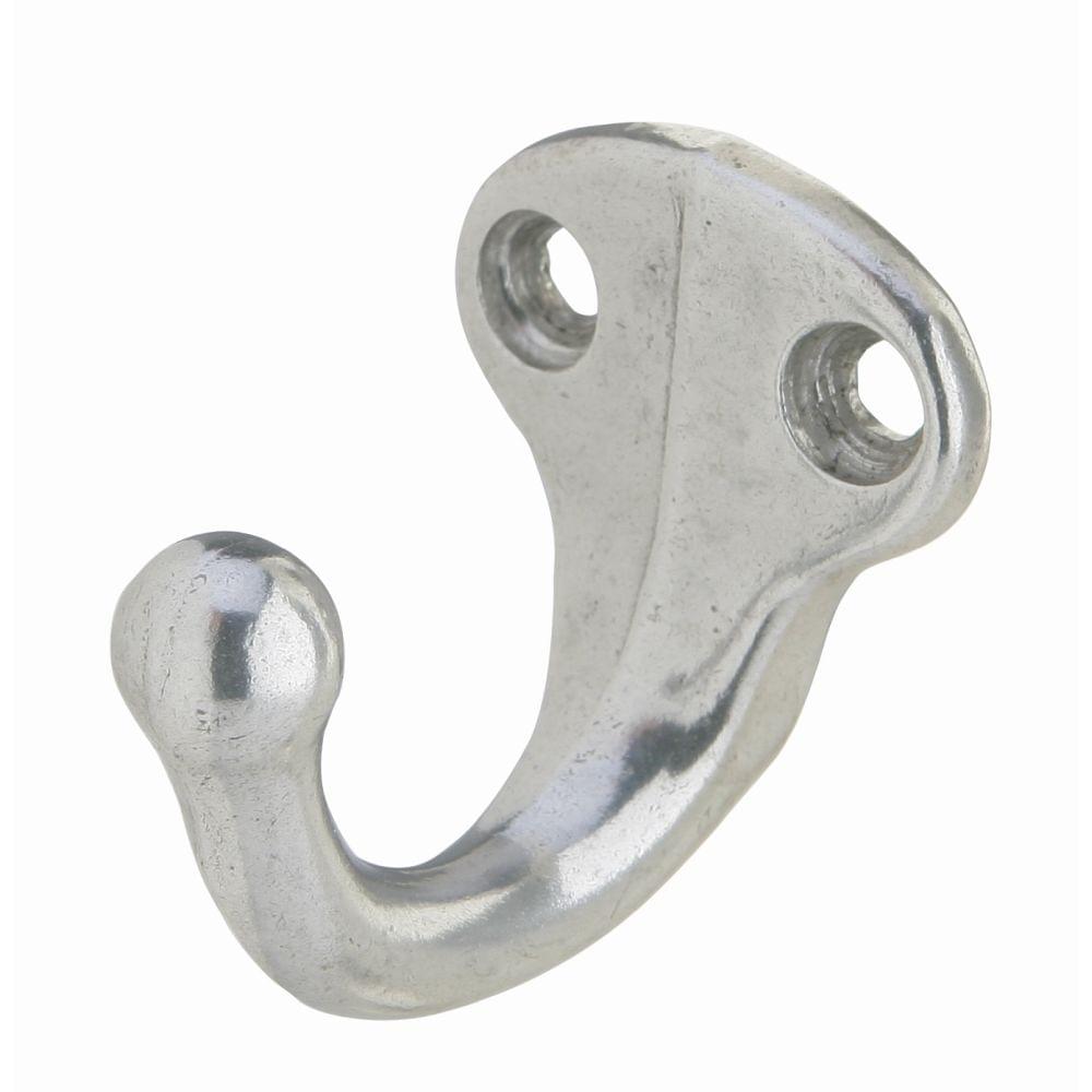 Ives 581A14 Aluminum Single Wardrobe Hook Bright Nickel Finish.