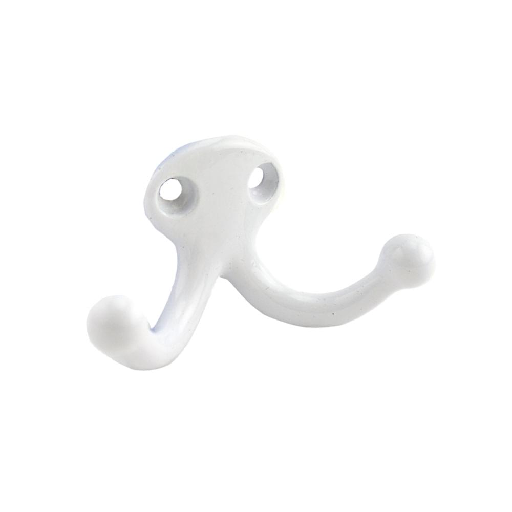Ives 582AW Aluminum Double Wardrobe Hook White Finish.