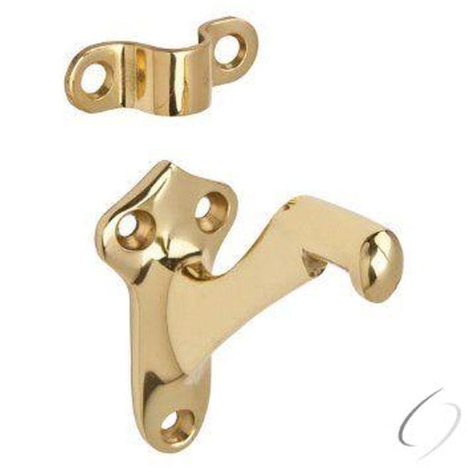 Ives 59B3 Solid Brass Handrail Bracket Bright Brass Finish.
