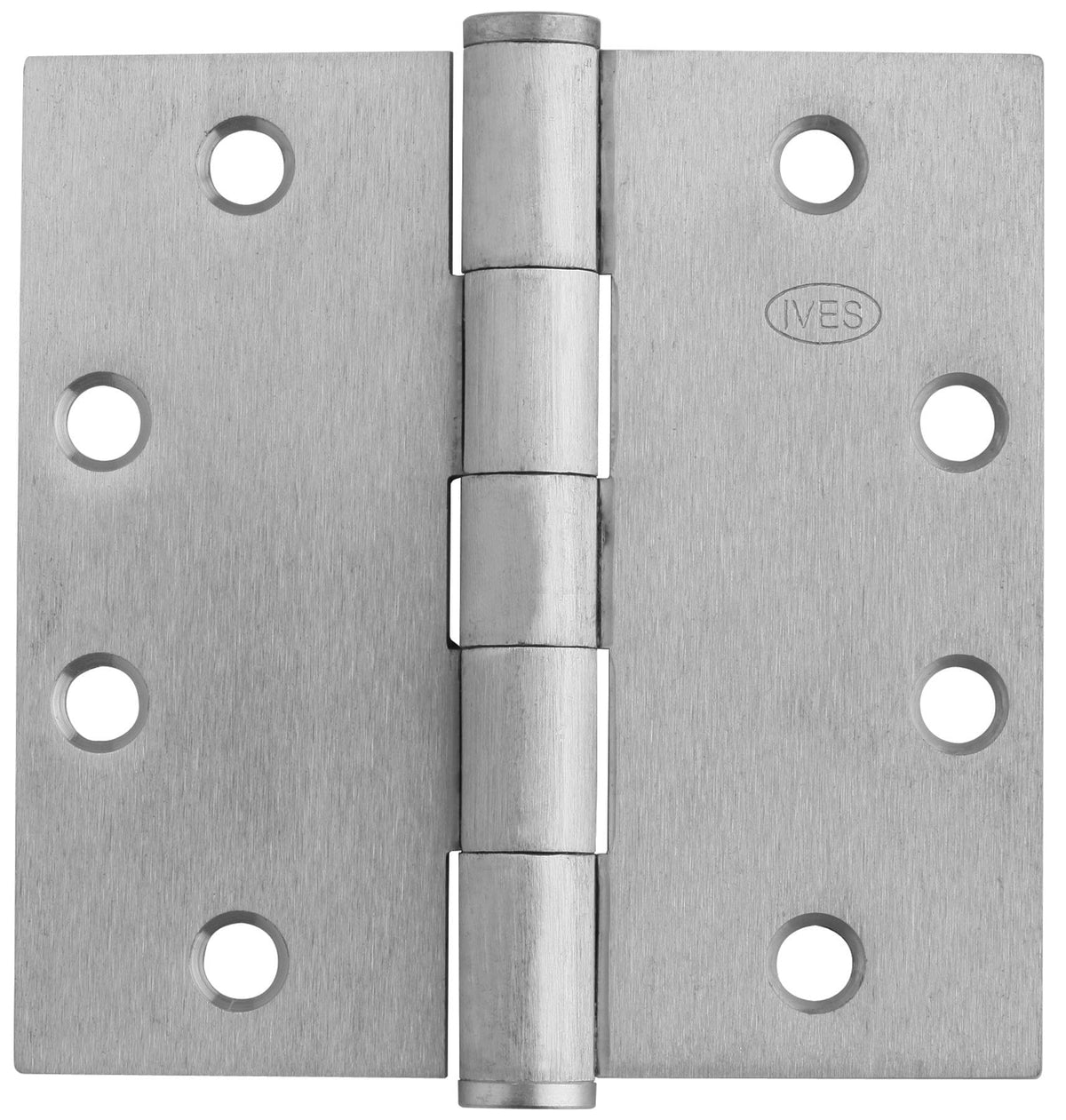 Ives 5PB1412652 4-1/2" x 4-1/2" Five Knuckle Plain Bearing Standard Weight Hinge Satin Chrome Finish.
