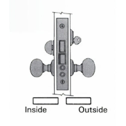 Baldwin 6001.L Left Hand Entry Mortise Lock
