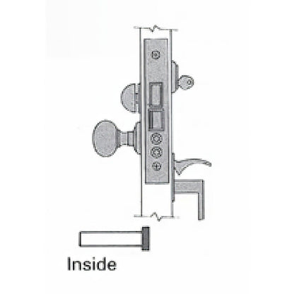 Baldwin 6020.L Left Hand Entry Mortise Lock.