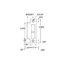 Baldwin 6038.R158 Right Hand Extended Lip for 2-3/4" Backset Latch Only