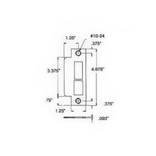Baldwin 6040.R Right Hand Latch and Deadbolt Entry Mortise Strike