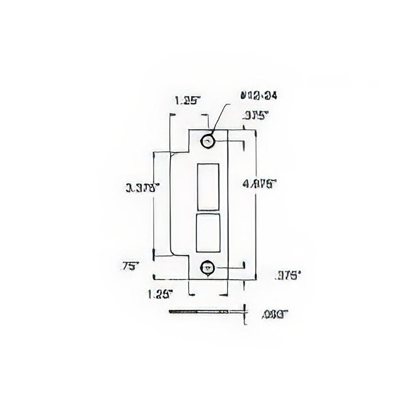Baldwin 6040.R Right Hand Latch and Deadbolt Entry Mortise Strike