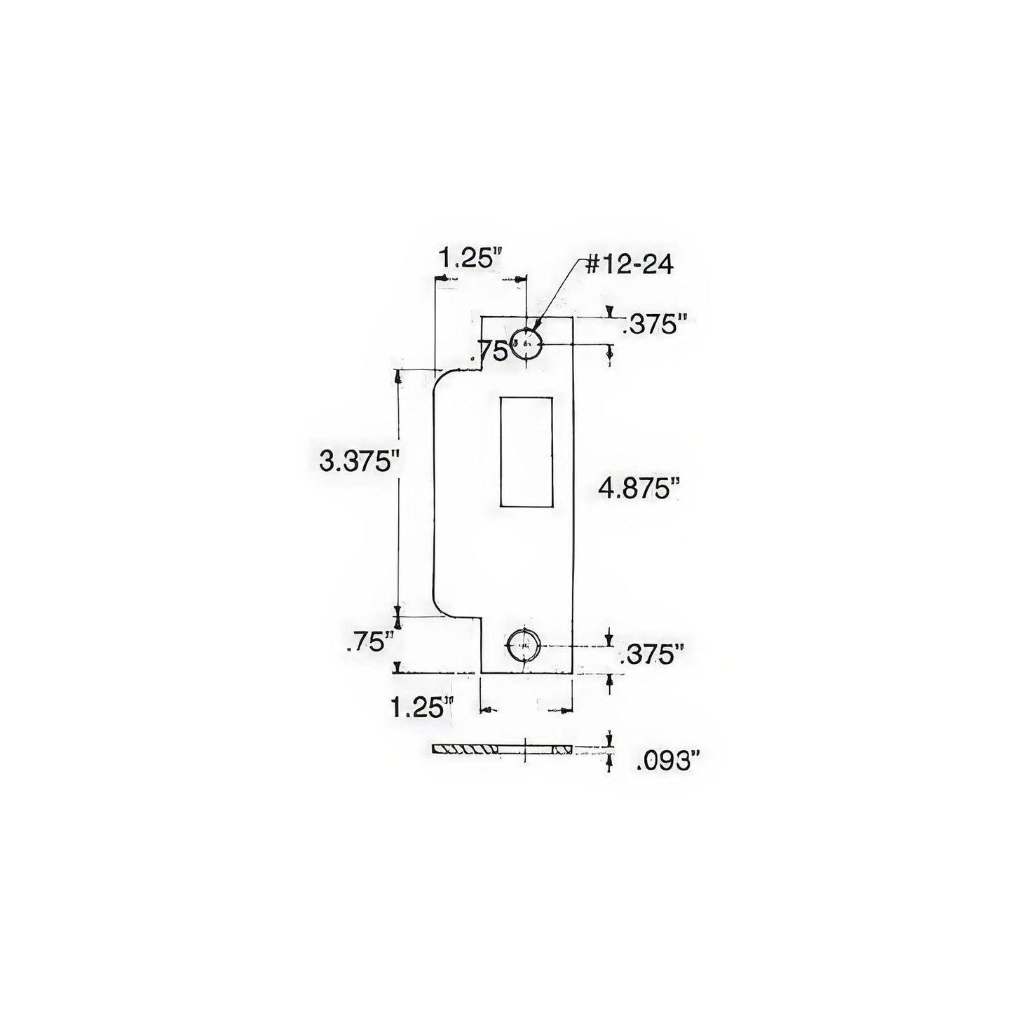 Baldwin 6042 Deadlock Strike Plate