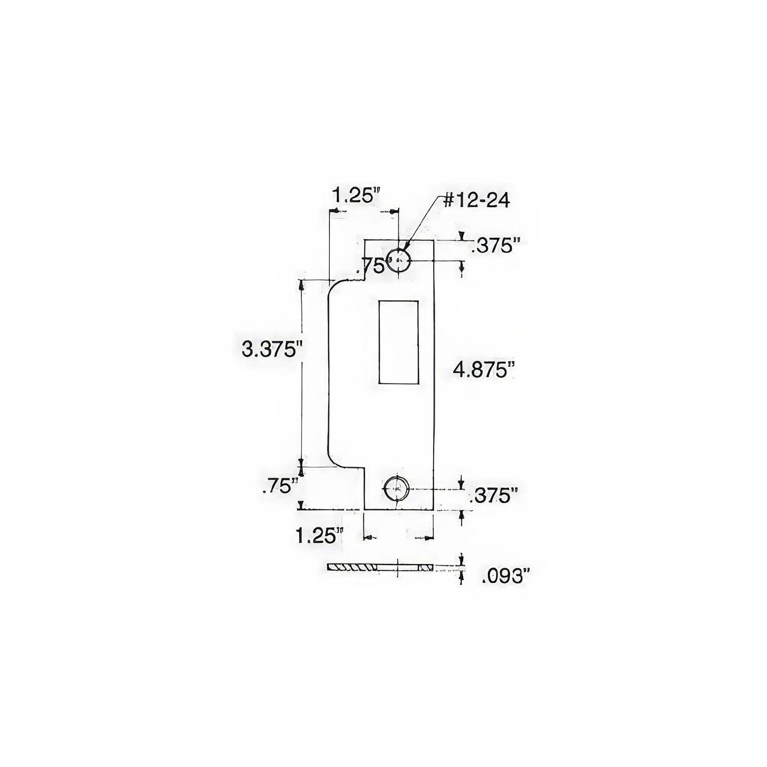 Baldwin 6042 Deadlock Strike Plate