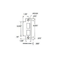 Baldwin 6043 Latch / Auxiliary Latch / Deadbolt Straight Lip Function Entry Mortise Strike