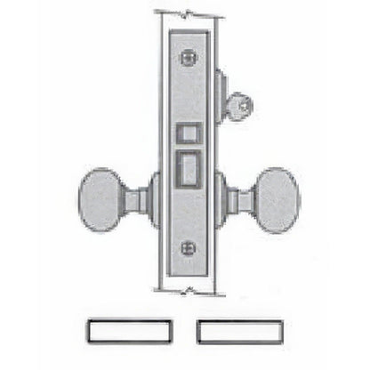 Baldwin 6130.LL Left Hand Reverse Bevel Classroom Mortise Lock