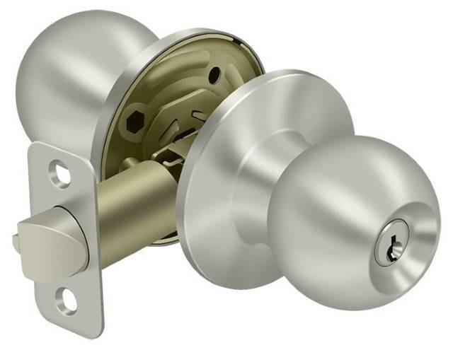 Deltana 6171 St. Thomas Single Cylinder Keyed Entry Door Knob.