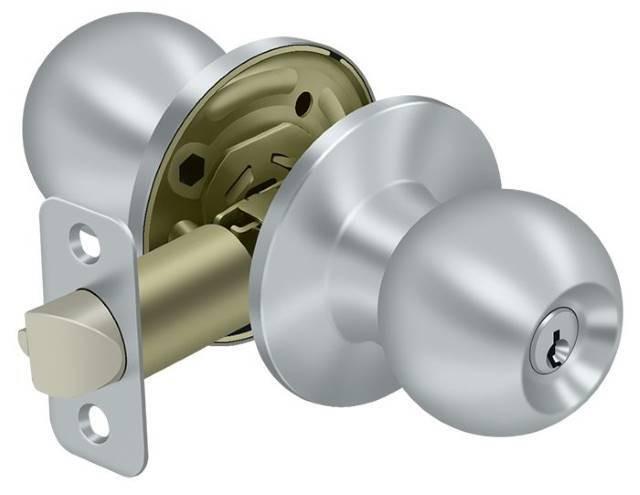 Deltana 6171 St. Thomas Single Cylinder Keyed Entry Door Knob.