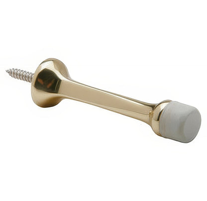 Ives 61B 3-1/8" Projection Solid Brass Baseboard Rigid Door Stop 7/8" Base Diameter.