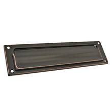 Ives 620B716 Solid Brass Magazine Mail Slot with Spring Loaded Front and Open Back Aged Bronze Finish.