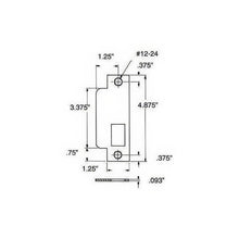 Baldwin 6341.R Right Hand Latch Bolt Mortise Strike.