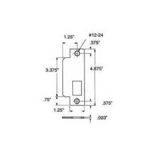 Baldwin 6341 Latch Bolt Straight Lip Function Entry Mortise Strike.