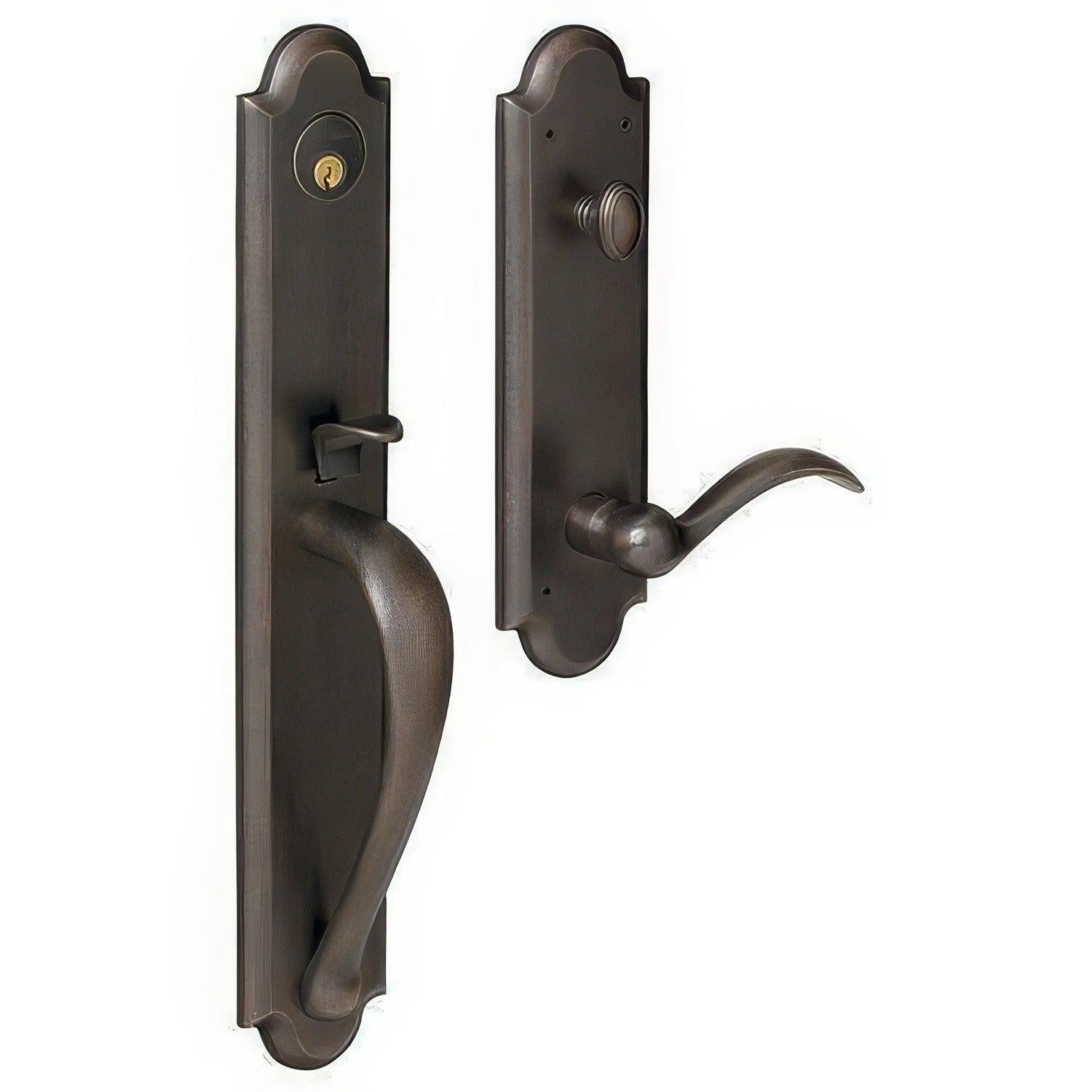 Baldwin 6402.LENT Boulder Full Escutcheon Left Hand Single Cylinder Handleset.