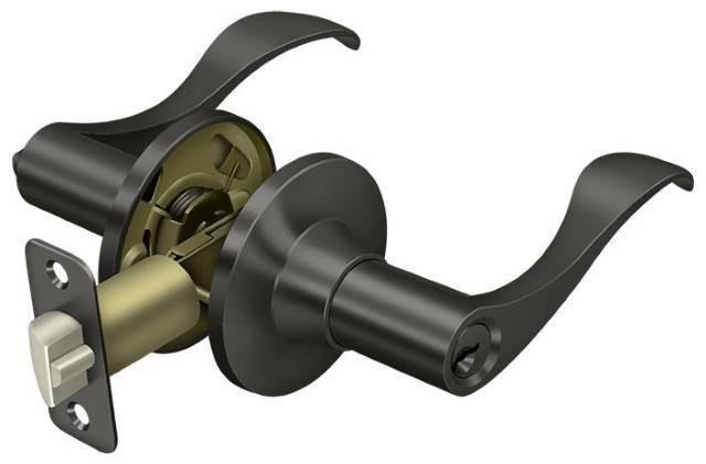 Deltana 6461-15A Savanna Keyed Entry Single Cylinder Door Lever.