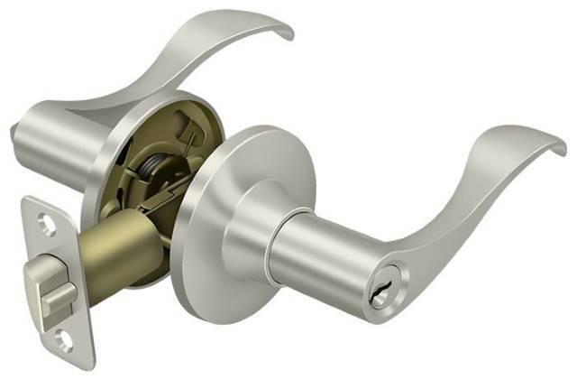 Deltana 6461-15A Savanna Keyed Entry Single Cylinder Door Lever.