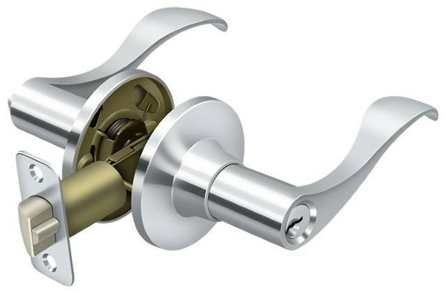 Deltana 6461-15A Savanna Keyed Entry Single Cylinder Door Lever